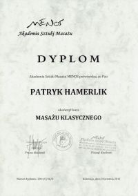 <img src="10.jpg" alt="dyplom Patryk Hamerlik masaż klasyczny Sosnowiec" />